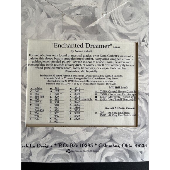Mirabilia OOP cross stitch chart only Enchanted Dreamer by Nora Corbett - Picture 4 of 4